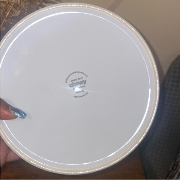 Vibrant Orange and White Decorative Bowl - Picture 2 of 2